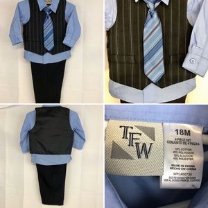 TFW 4 PC Set / Shirt / Tie /Vest /Pants 18M NWT